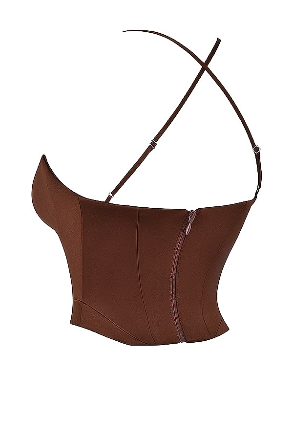 Mistress Rocks Cocoa Satin Corset - SALE — image 14