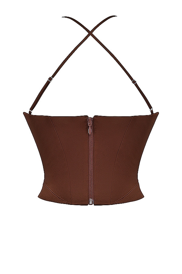 Mistress Rocks Cocoa Satin Corset - SALE — image 15