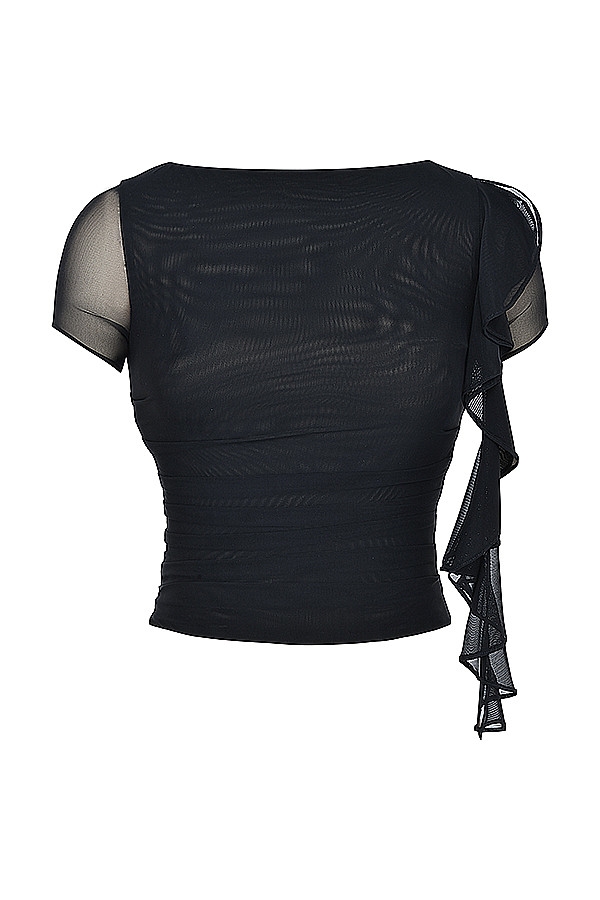 Mistress Rocks Black Ruffle Top - SALE — image 11