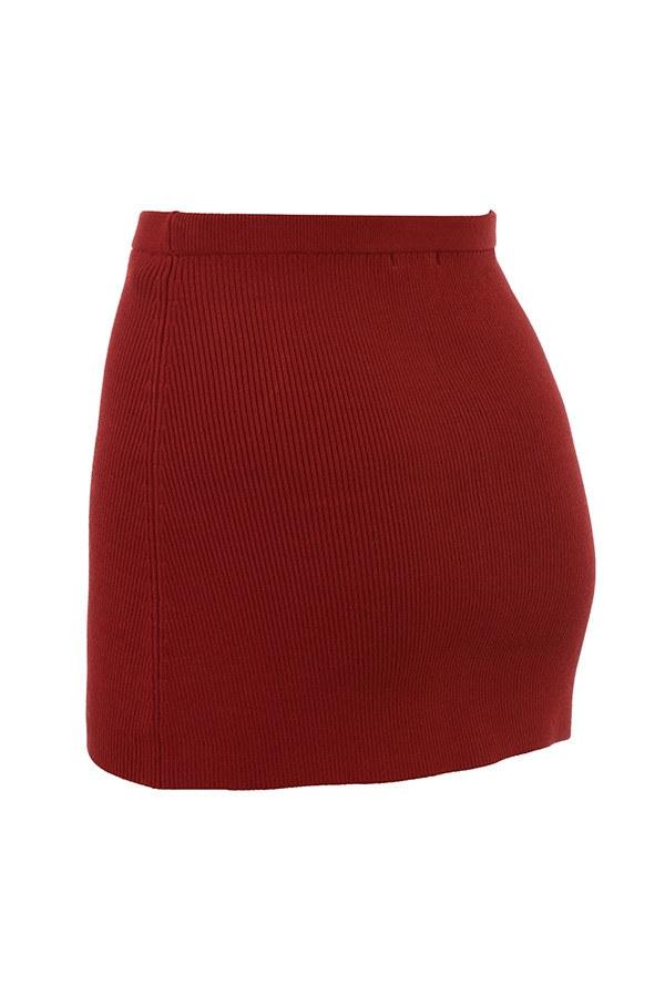 Mistress Rocks Sangria Knit Mini Skirt - SALE — image 12
