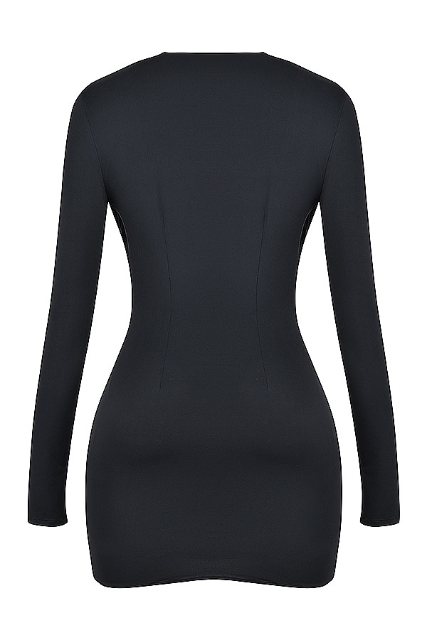 Mistress Rocks Black Draped Mini Dress - SALE — image 14