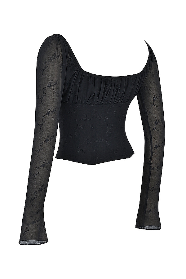 Mistress Rocks Black Embroidered Top - SALE — image 13