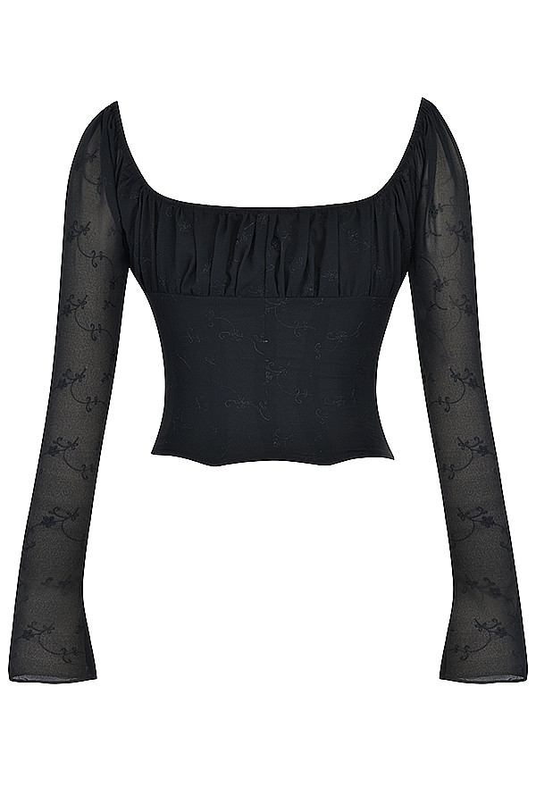 Mistress Rocks Black Embroidered Top - SALE — image 14