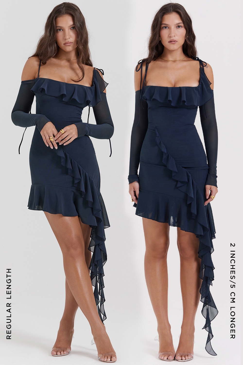 Kiki  French Navy Ruffle Mini Dress — image 14