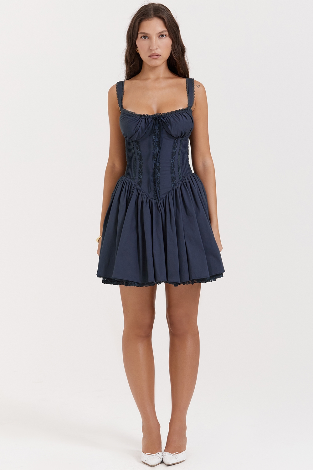 Pietra  French Navy Corset Mini Dress — image 3