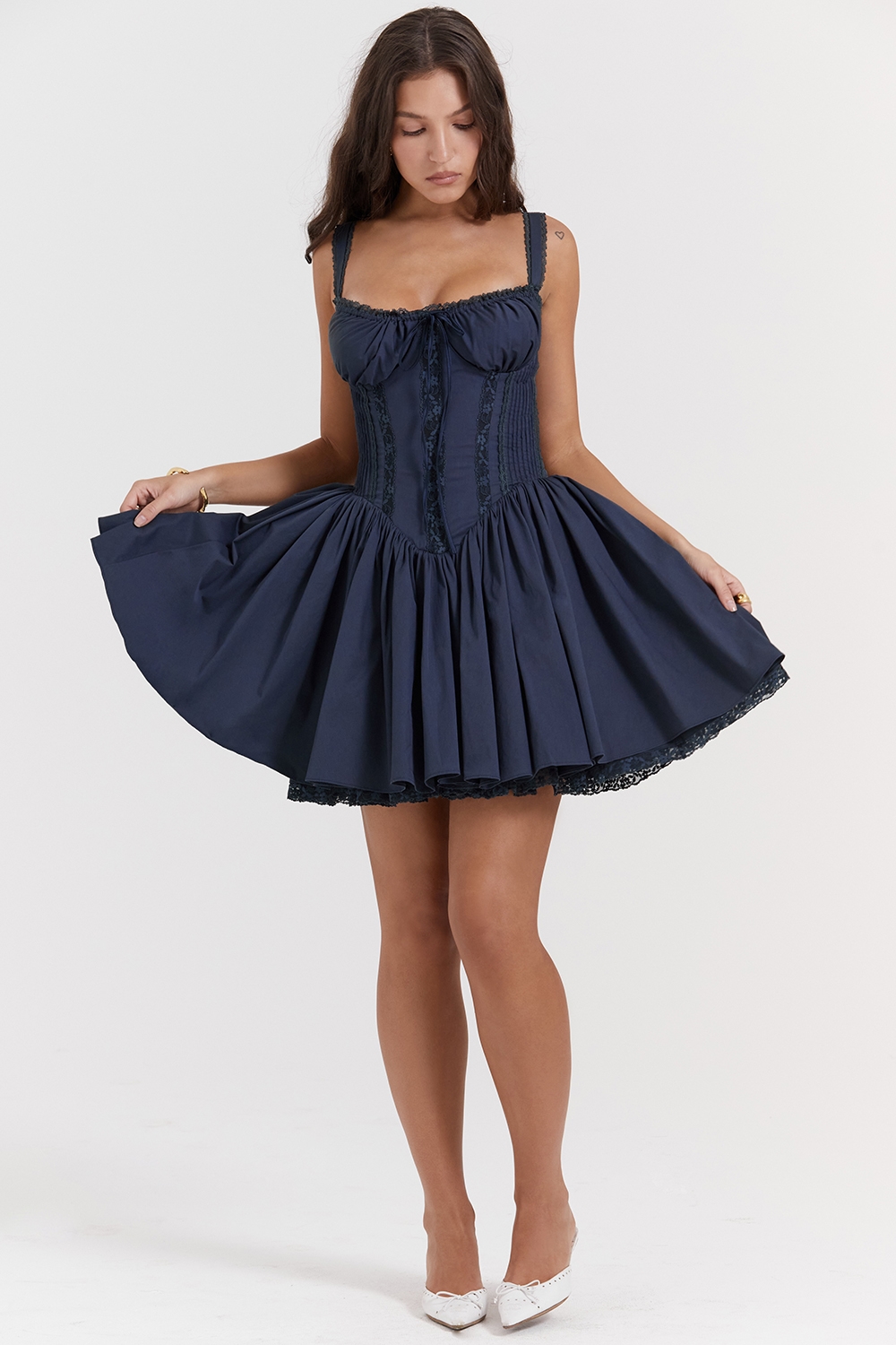 Pietra  French Navy Corset Mini Dress — image 5