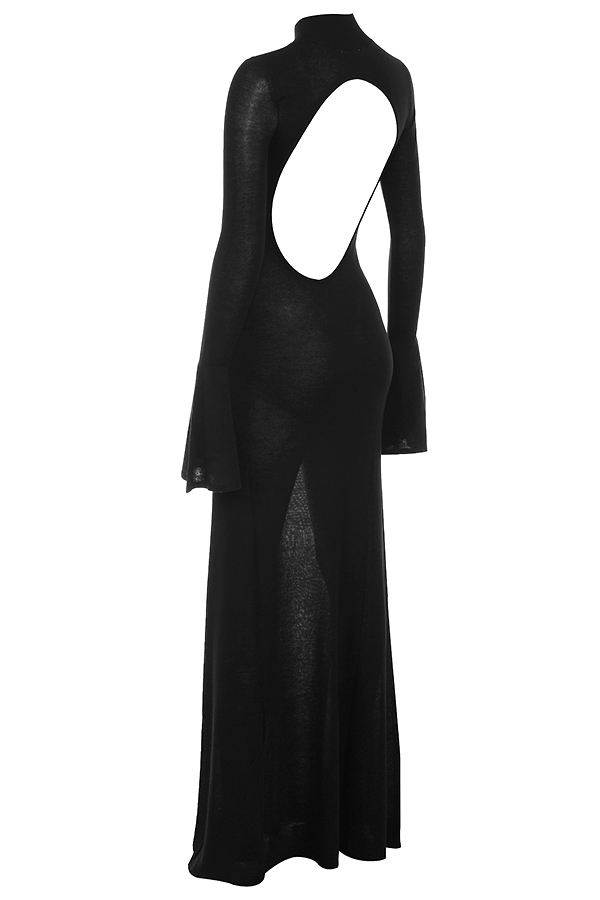 Sancha  Black Knit Maxi Dress — image 14