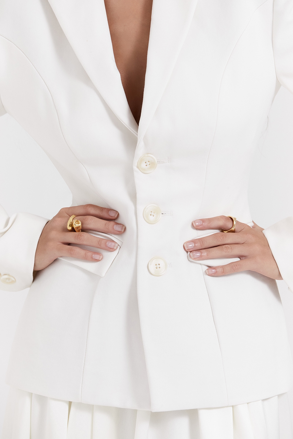 Sariah  Ivory Contour Tailored Blazer — image 8