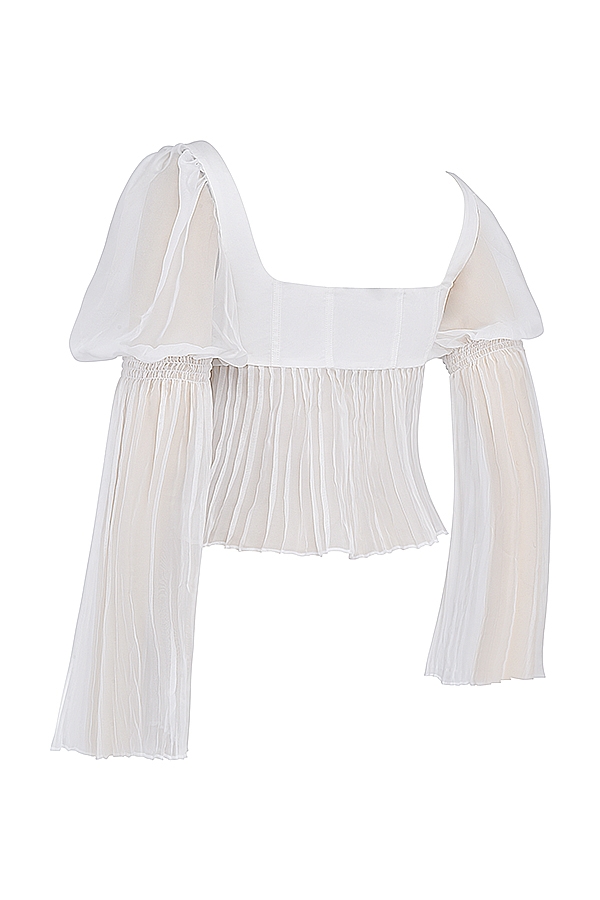 Lucie  White Pleated Top — image 9