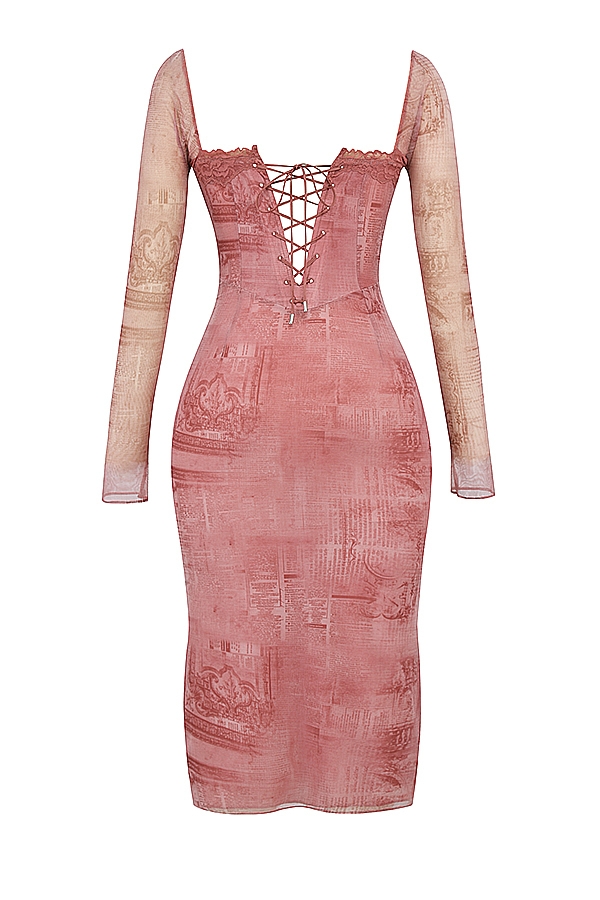 Seraphina  Pink Print Corset Dress — image 22
