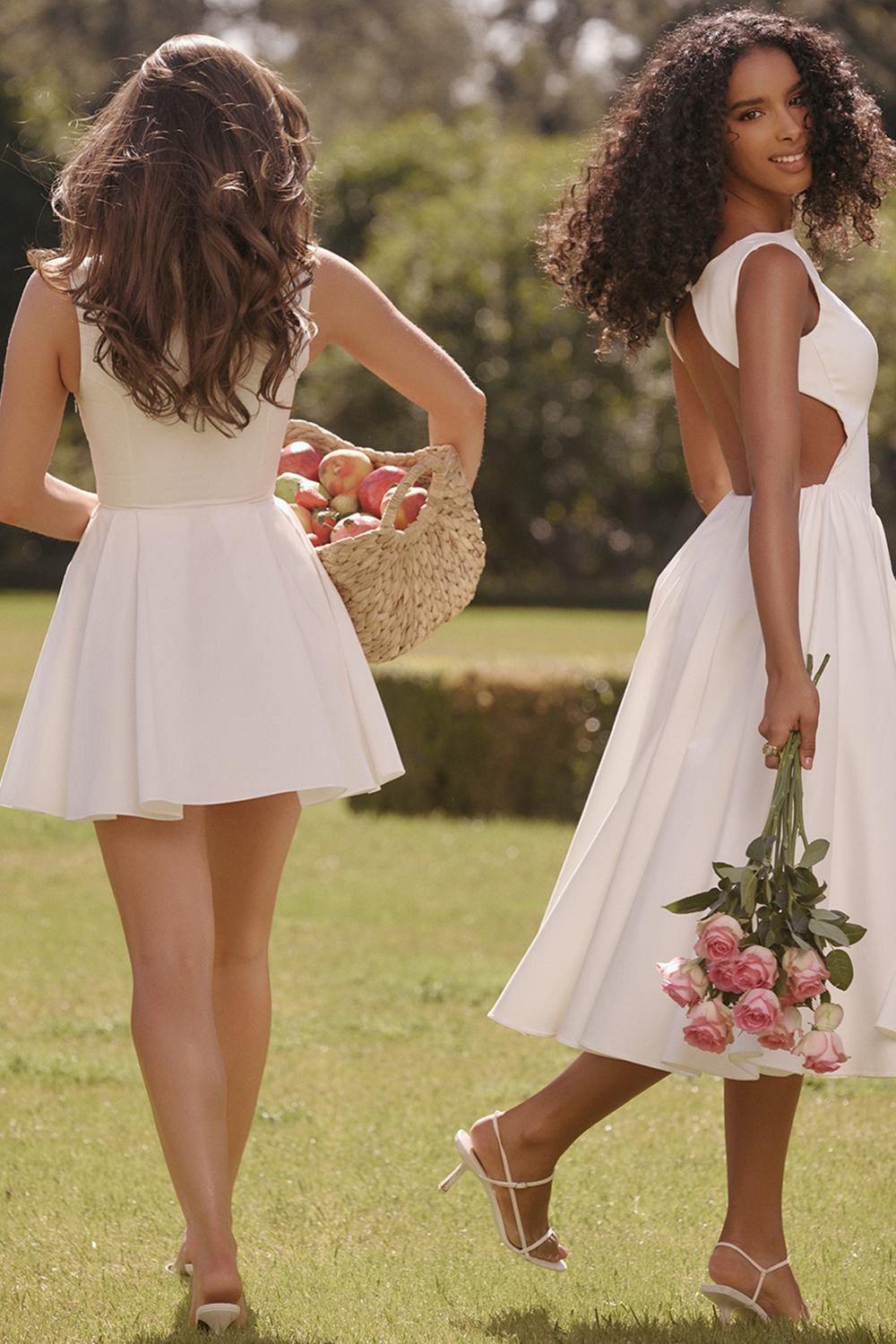 Cindy White Twill Midi Sundress — image 2
